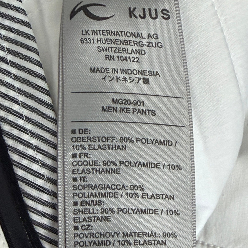 NEW KJUS Ike Pants Mens 54 XL 36x33 Khaki Technical Stretch Golf Trousers Beige - Picture 5 of 14